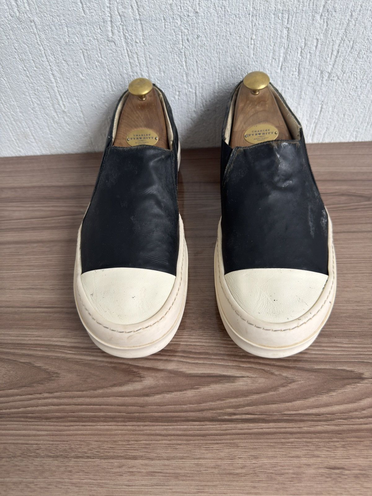 Rick Owens Drkshdw Matte leather boat slip-ons Size US 10 / EU 43 - 3 Thumbnail