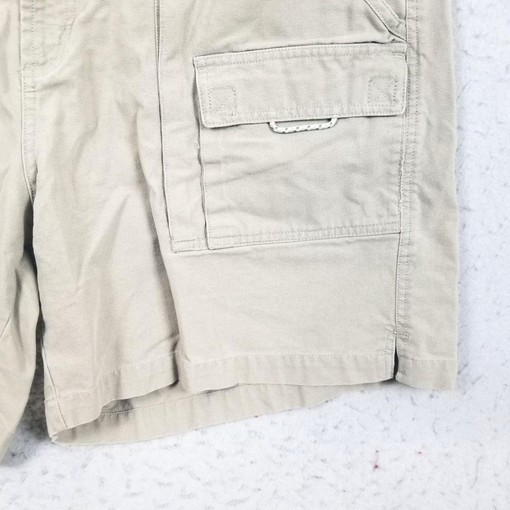 Vintage Columbia PFG Cargo Shorts Mens XL Beige Cotton Elastic Waist 8 Inseam Fishing Size US 36 / EU 52 - 5 Thumbnail