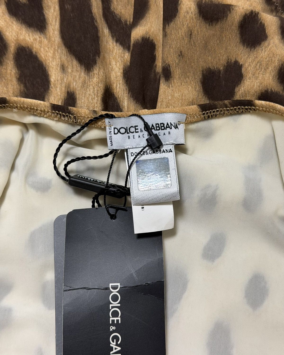 Dolce & Gabbana DOLCE&GABBANA Leopard Print Strapless One-Piece Swimsuit Size M / US 6-8 / IT 42-44 - 6 Thumbnail