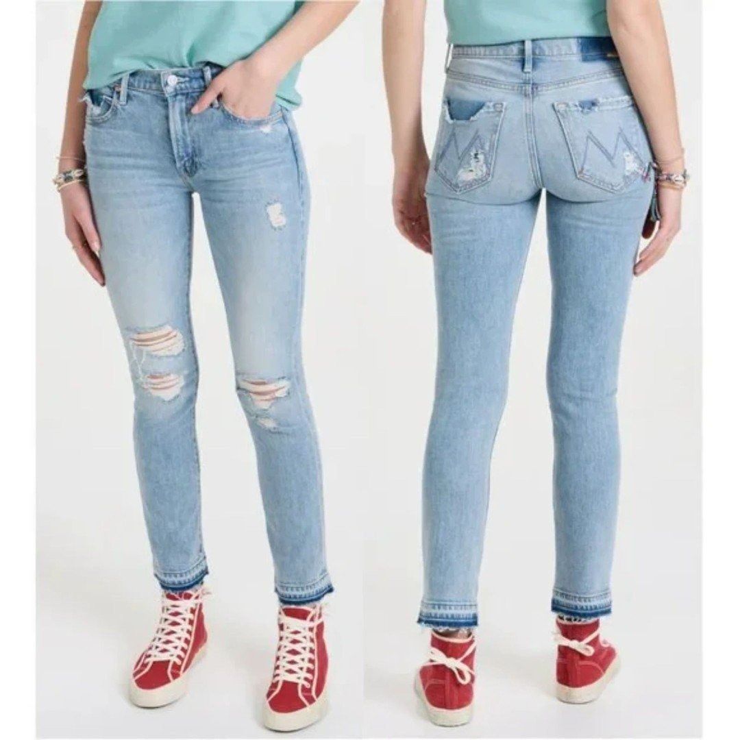 MOTHER MOTHER The Rascal Ankle Undone Hem Vacation Temptation High Size 23" - 2 Thumbnail