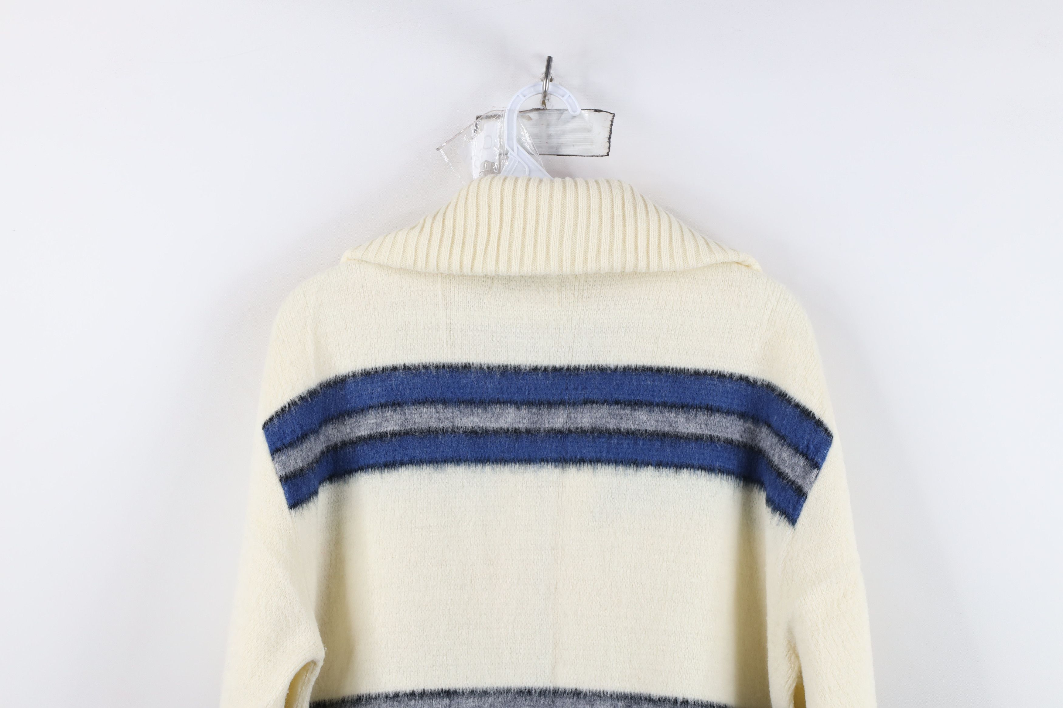 Vintage Vintage 60s Streetwear Striped Full Zip Cardigan Sweater USA Size US L / EU 52-54 / 3 - 13 Thumbnail