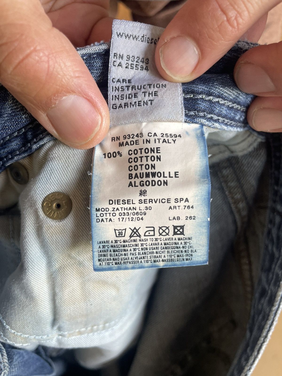 Diesel Y2K Diesel Zathan Jeans Size US 33 - 7 Thumbnail