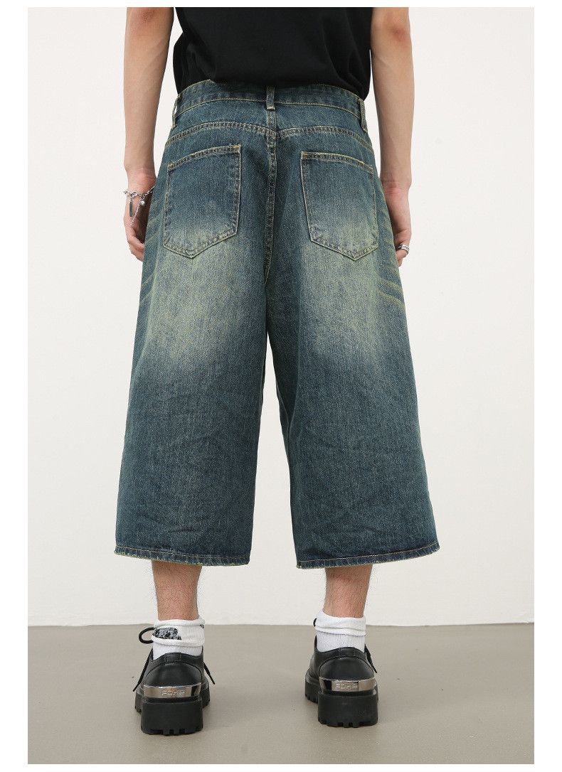 Japanese Brand × Jean Vintage distressed denim shorts loose wide-leg straight Size US 32 / EU 48 - 3 Thumbnail