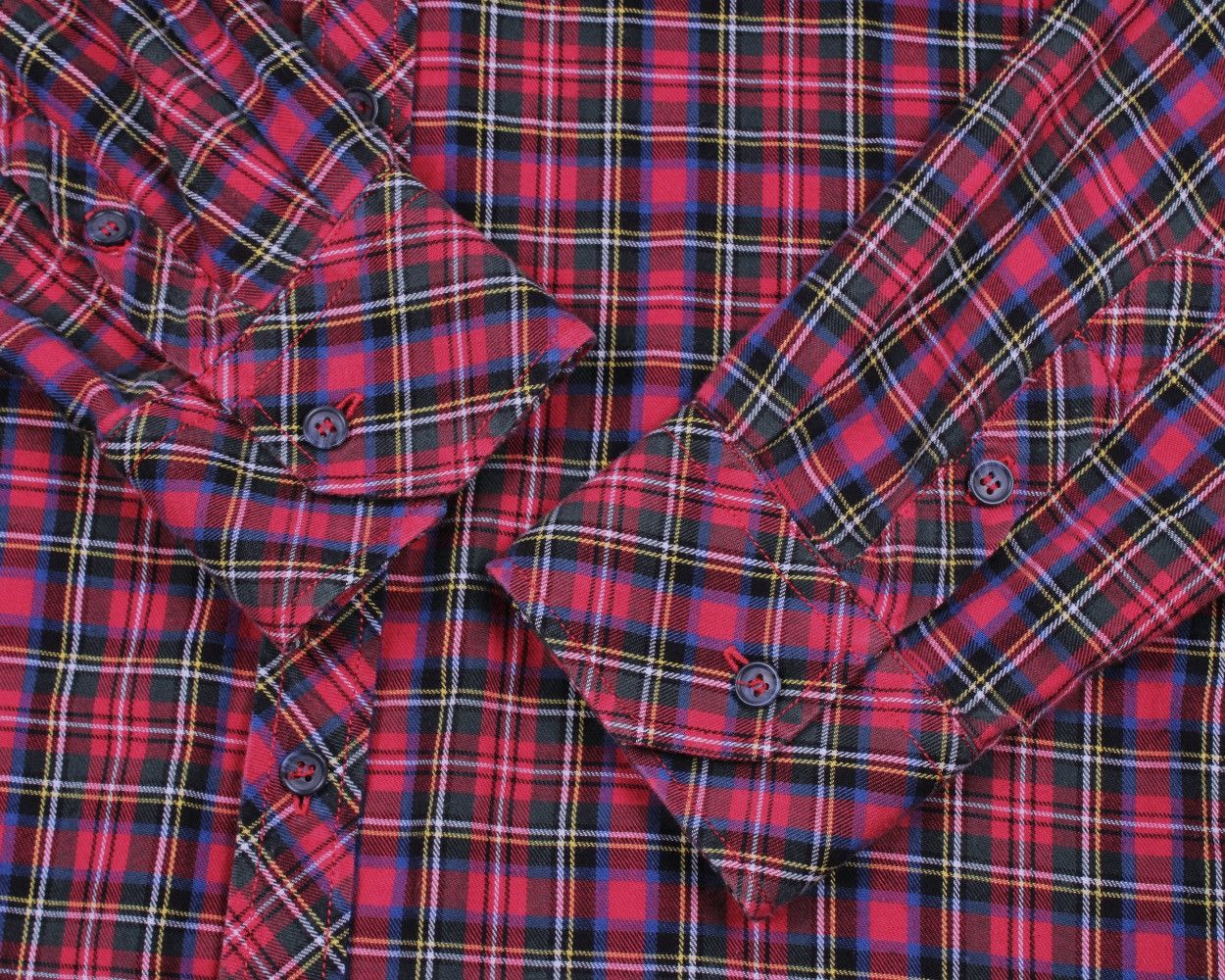 Designer × Dolce & Gabbana Dolce & Gabbana George Plaid Red Long Sleeve Button Shirt Size US L / EU 52-54 / 3 - 11 Thumbnail