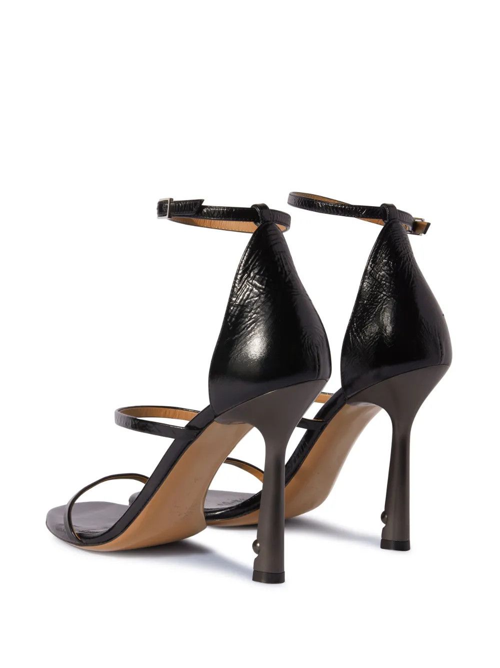 Off-White o1y1225 Leather Sandals in Black Size US 10 / IT 40 - 4 Thumbnail