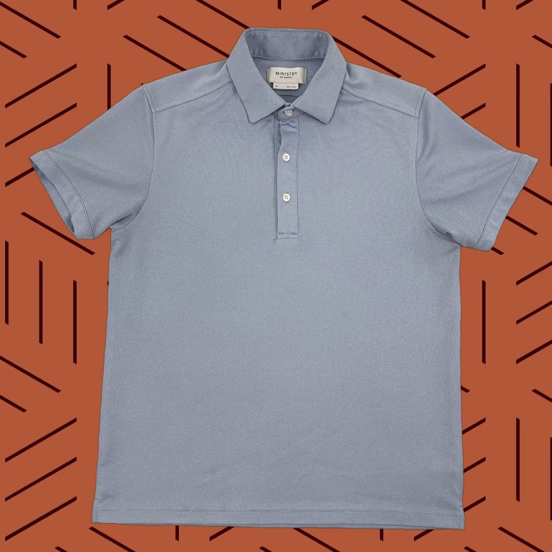 Vintage Ministry of Supply Polo Shirt Mens Medium Blue Golf Business Casual Office Work Size US M / EU 48-50 / 2 - 1 Thumbnail