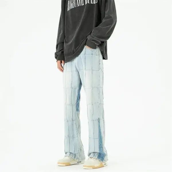 Other Plaid Stacked Denim Jeans Vintage y2k Size US 30 / EU 46 - 2 Thumbnail