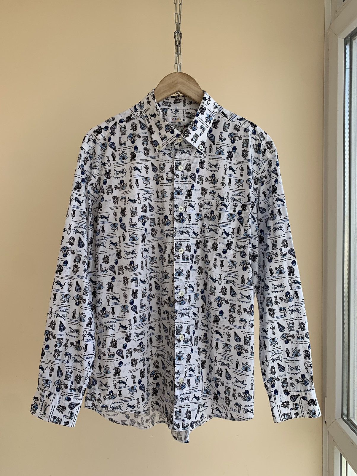 Japanese Brand Vagiie Circus Print Long Sleeve Shirt by Leggiuno Size 50 Size US M / EU 48-50 / 2 - 1 Thumbnail