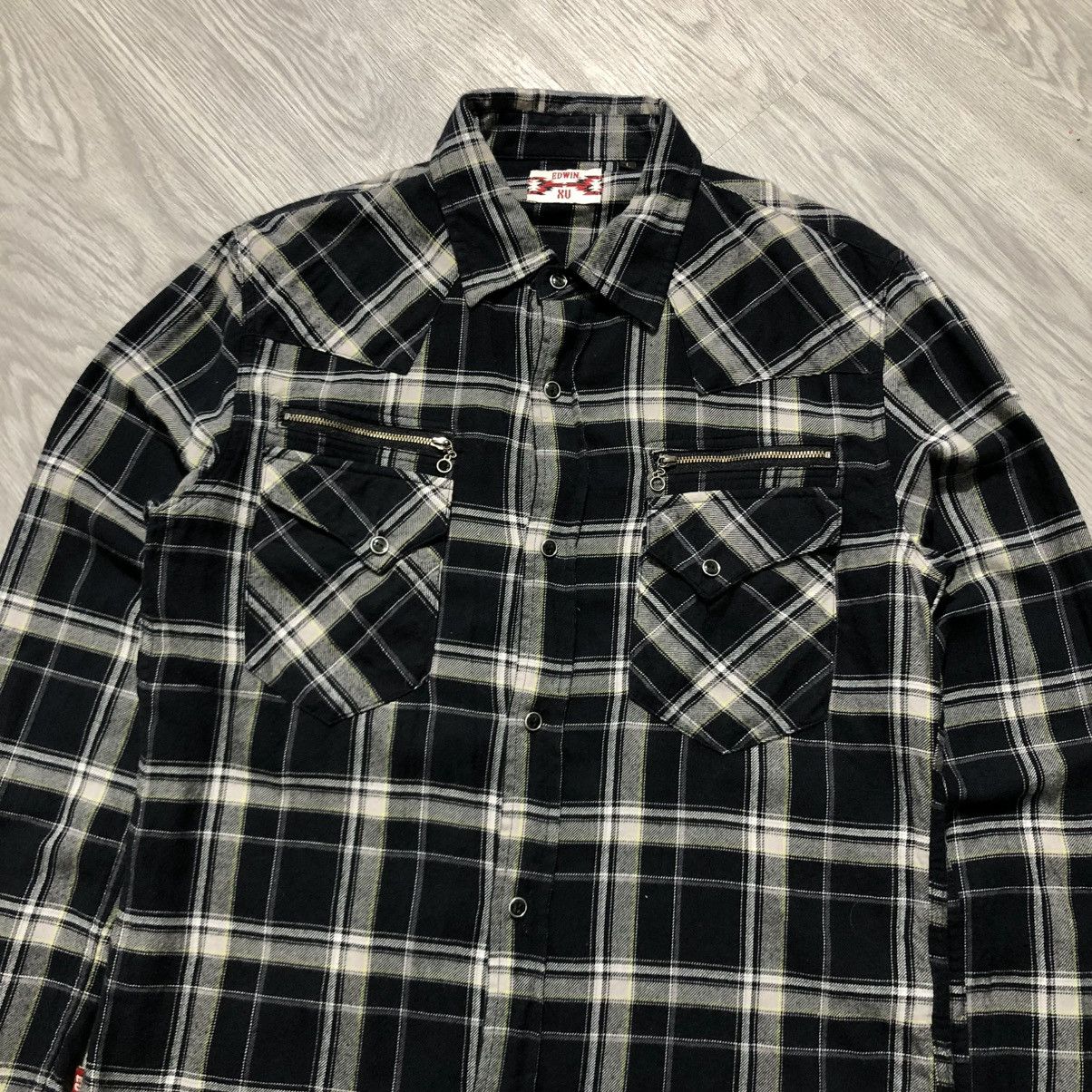 Edwin 2000s Edwin Japan Western Cowboy Button Up Shirt Black Size US L / EU 52-54 / 3 - 2 Thumbnail