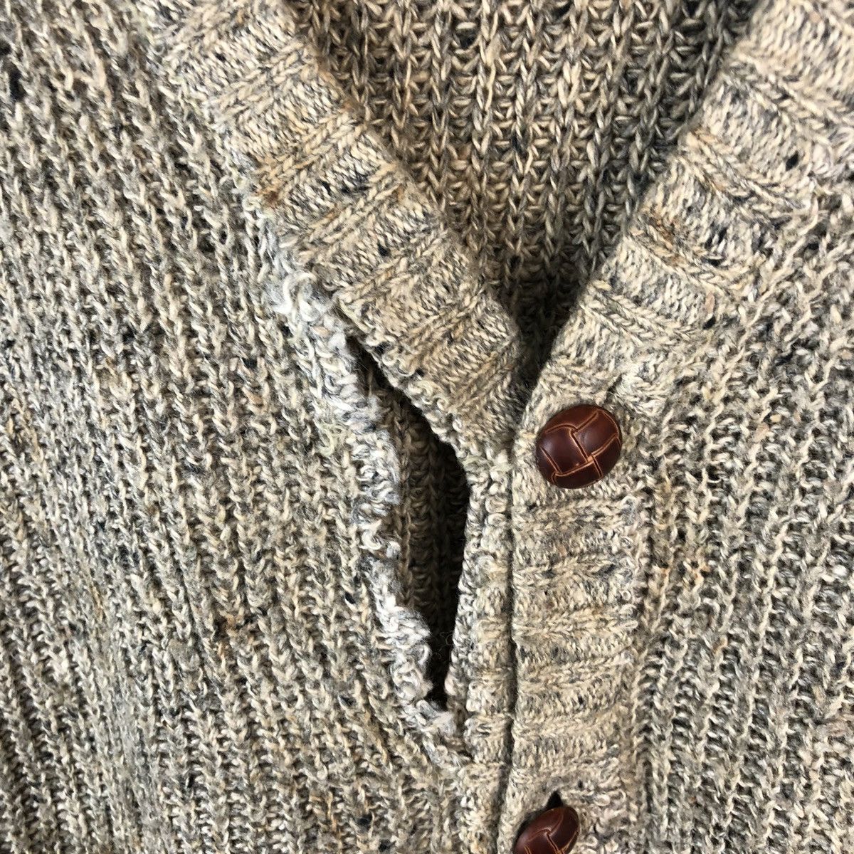 Vintage Raffine Brown Cardigan ripped Vest #A2242 Size US M / EU 48-50 / 2 - 9 Thumbnail