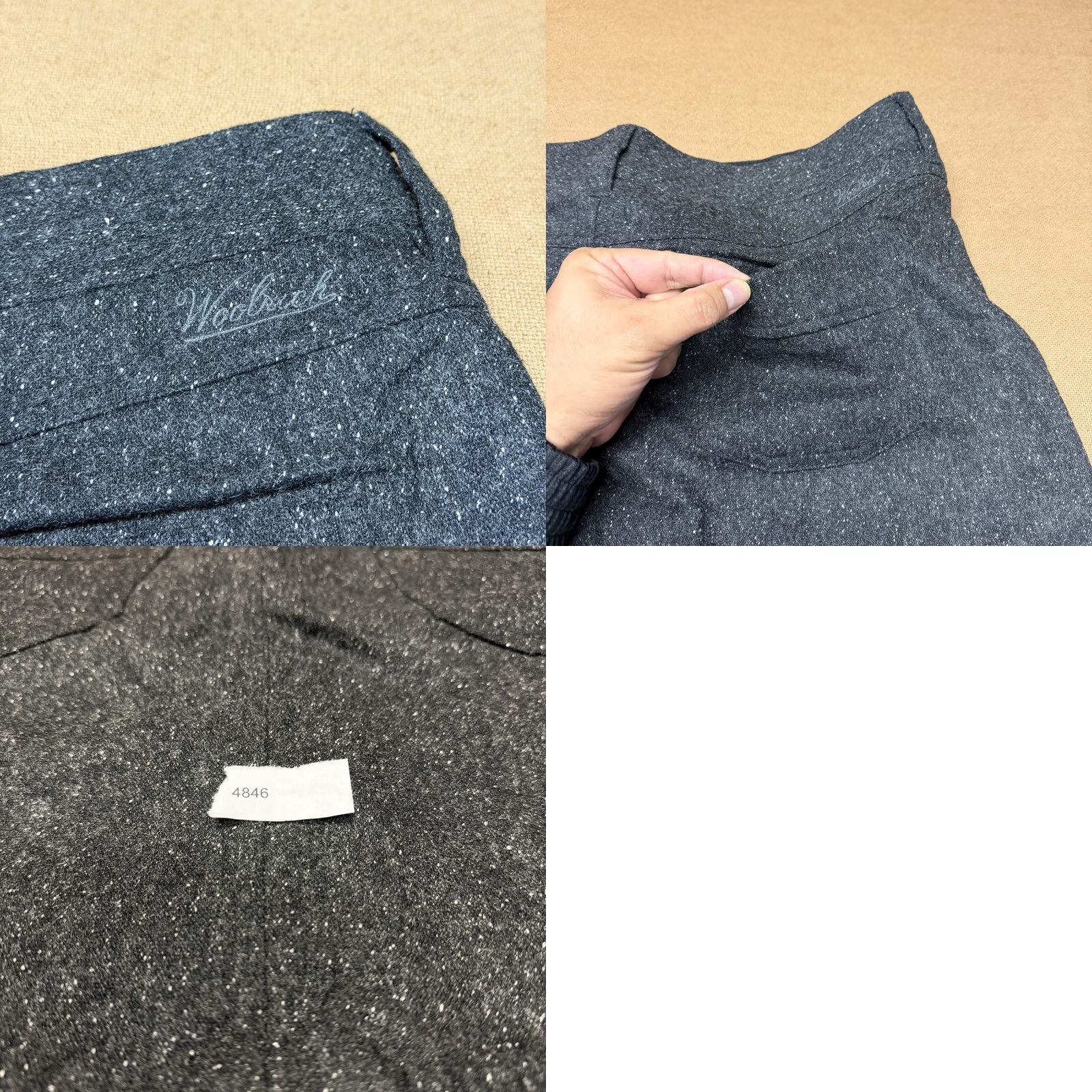 Vintage Woolrich Skirt Womens 14 Gray Onyx Wool Blend Lined Tweed Pockets 5063 Size 36" / US 14 / IT 50 - 9 Thumbnail