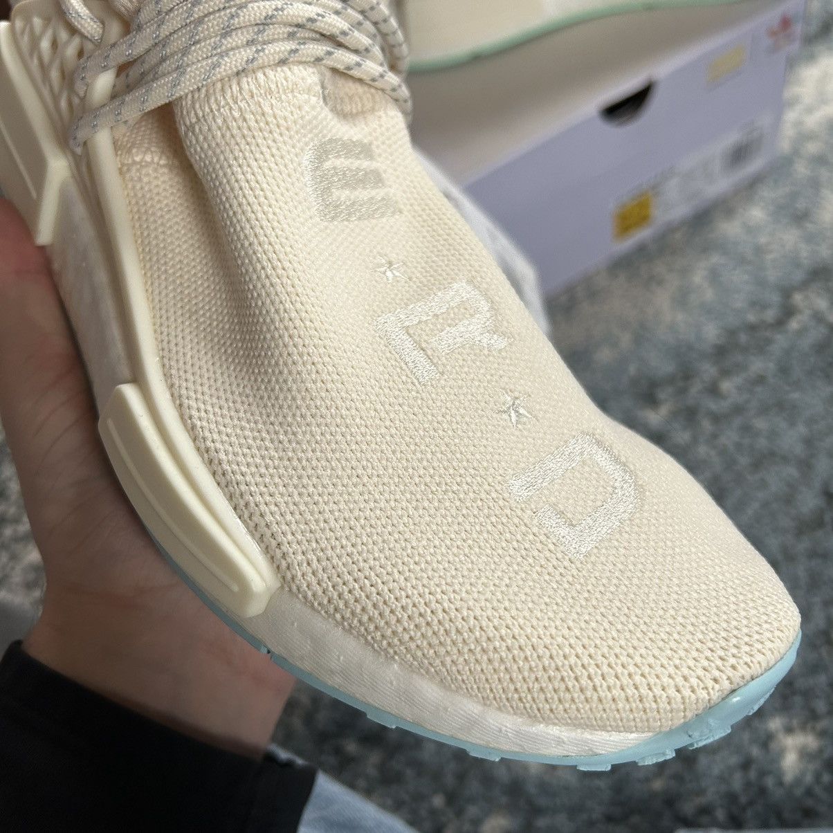 Adidas × Pharrell GW0246 HUMAN RACE NMD NERD CHALK WHiTE GLOW ORANGE MiNT Size US 8 / IT 38 - 5 Thumbnail