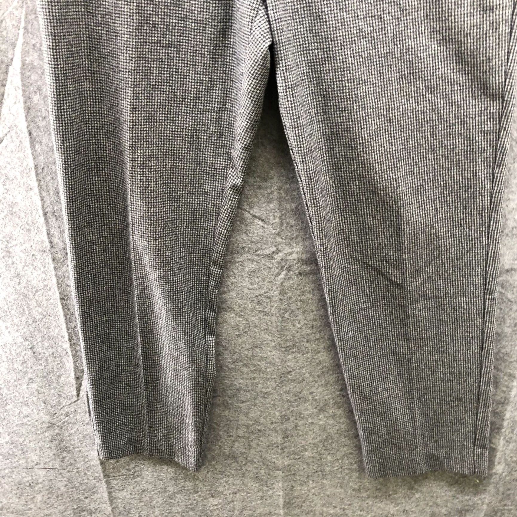 Vintage MNG Wool Blend Plaid High Rise Straight Dress Pants Womens Size 10 Gray Size 32" / US 10 / IT 46 - 4 Thumbnail