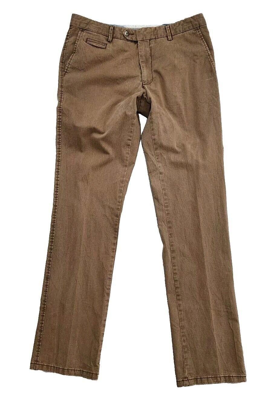 Designer Ballin Pants Mens 34 Atwater Modern Fit Brown Chino Flat Size US 34 / EU 50 - 1 Thumbnail