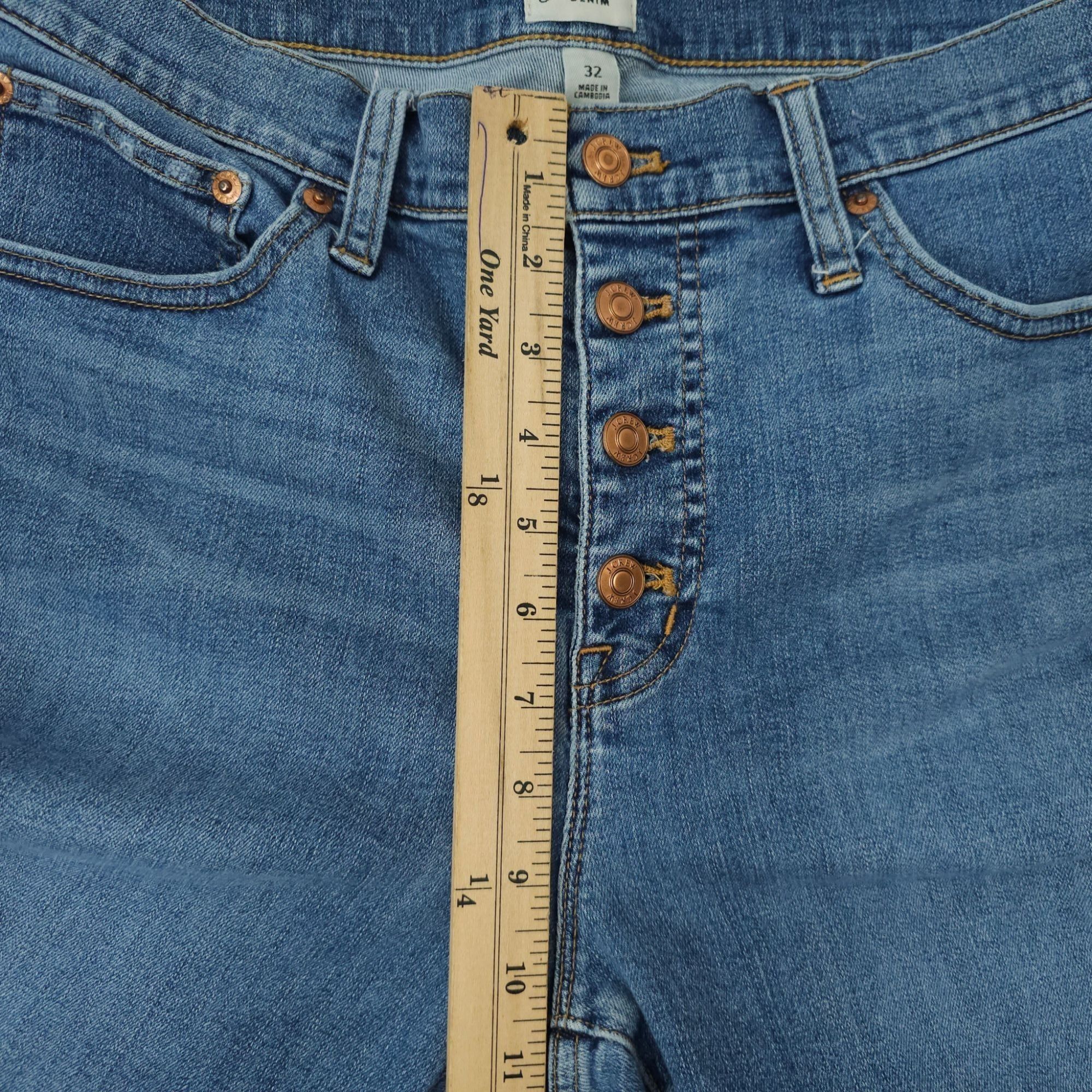 J.Crew J.Crew 9" Toothpick Jeans Womens 32 Button Front Mid Rise Size 24" / US 00 / IT 34 - 4 Thumbnail