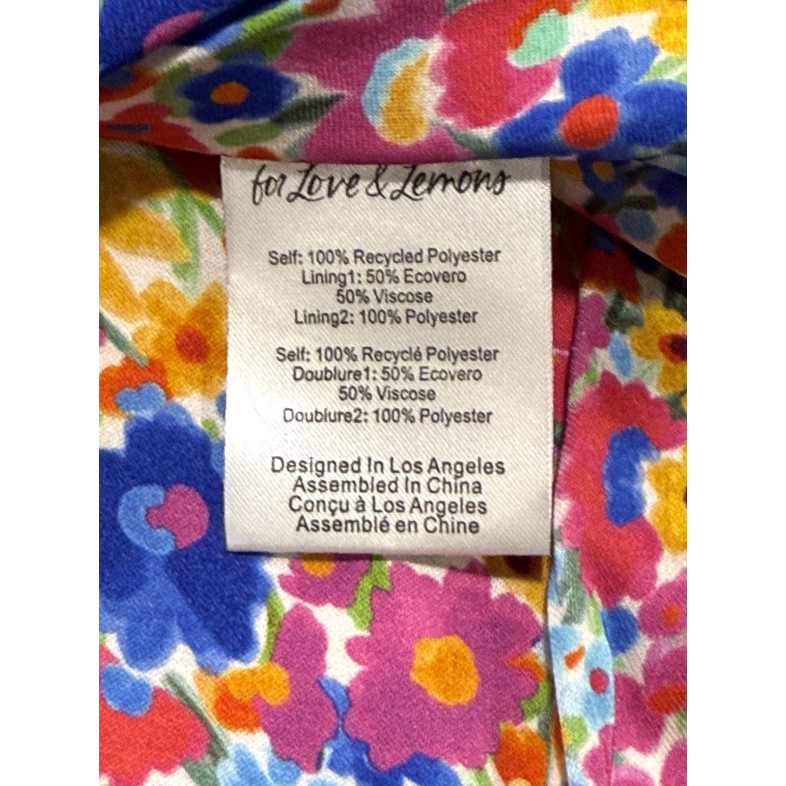 For Love & Lemons For Love & Lemons Sasha Strapless Mini Dress M Floral Multicolor Women's Short Sleeveless Party Wedding Size M / US 6-8 / IT 42-44 - 6 Thumbnail