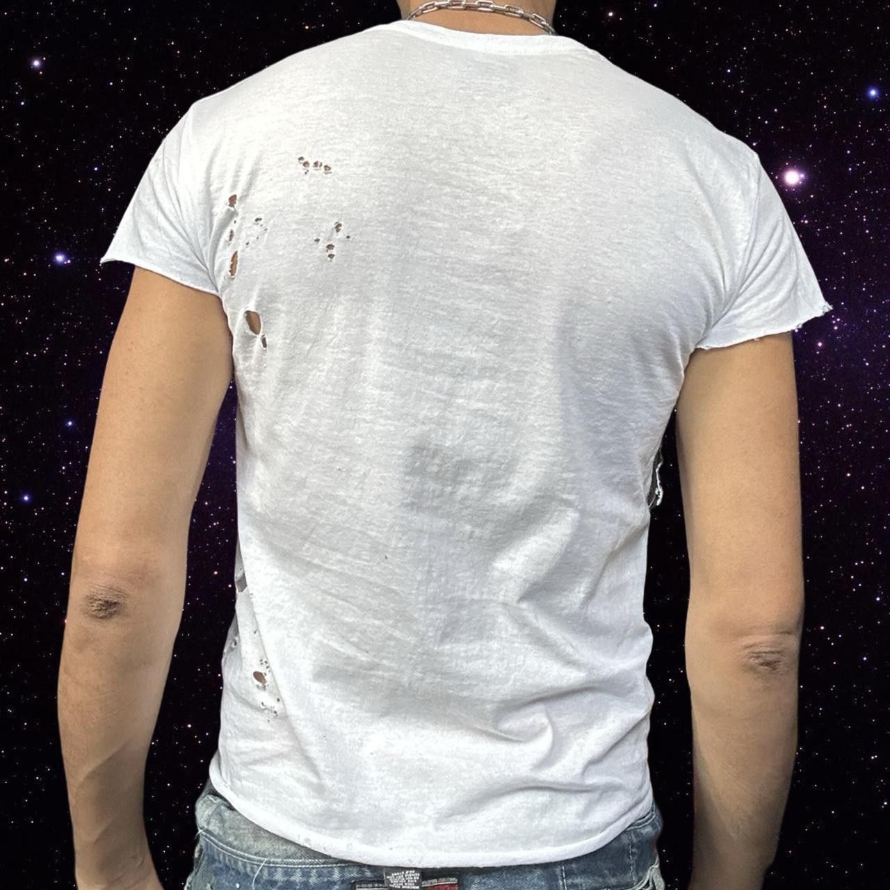 Hanes ASTROBOI* x Hanes White Ripped Grunge T-shirt - Medium Size US M / EU 48-50 / 2 - 3 Thumbnail