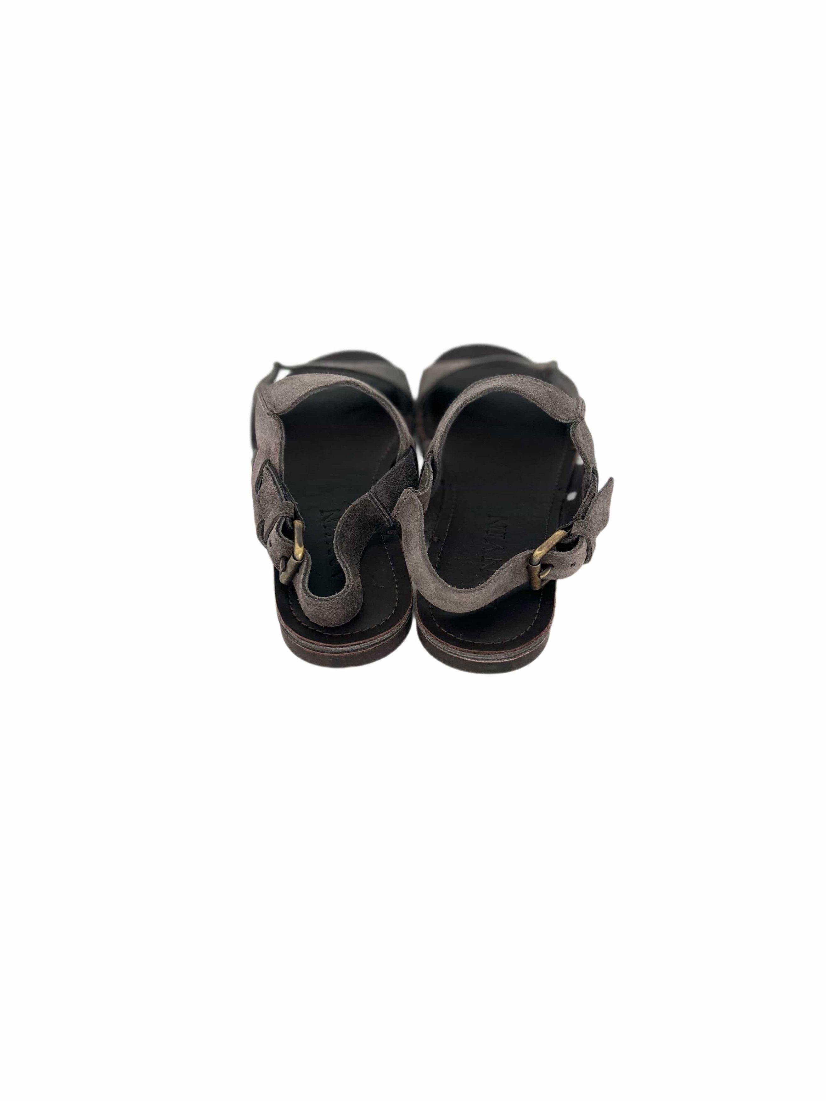 Lanvin Lanvin Grey Suede Roman Sandal Size US 8 / EU 41 - 4 Thumbnail