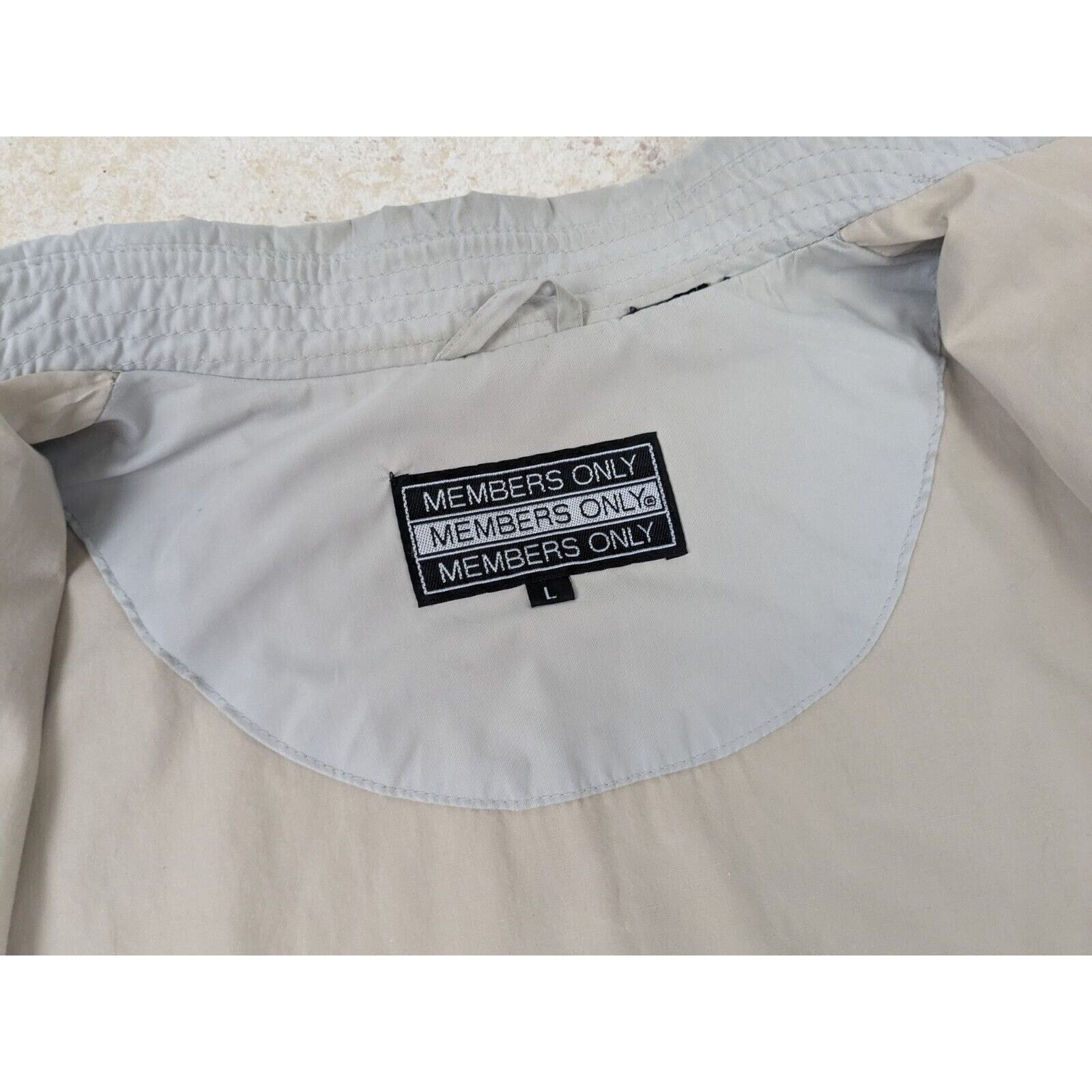 Members Only Vtg Members Only Bomber Racer Jacket Gray Casual Full Zip Size US L / EU 52-54 / 3 - 8 Thumbnail