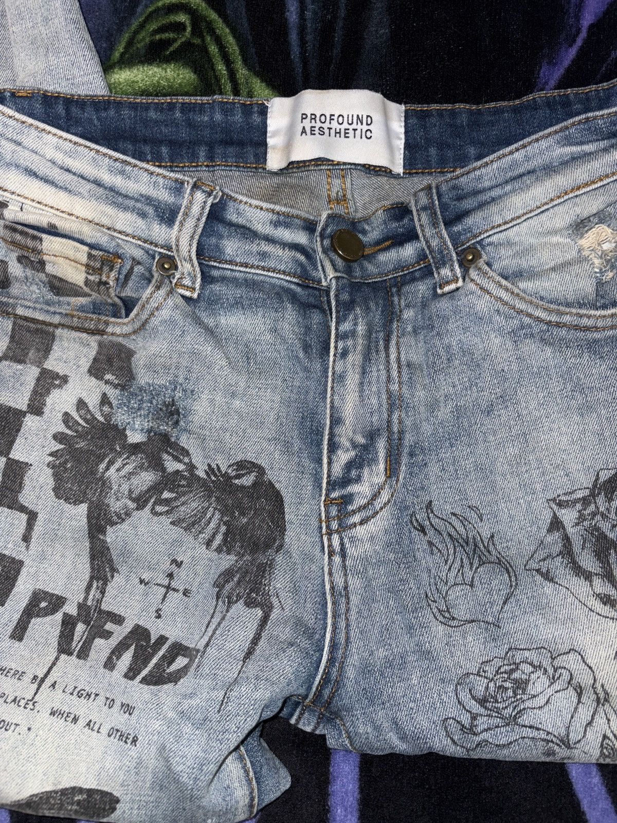 Profound Aesthetic Profound Aesthetic Stonewash Denim Jeans Size US 30 / EU 46 - 2 Thumbnail