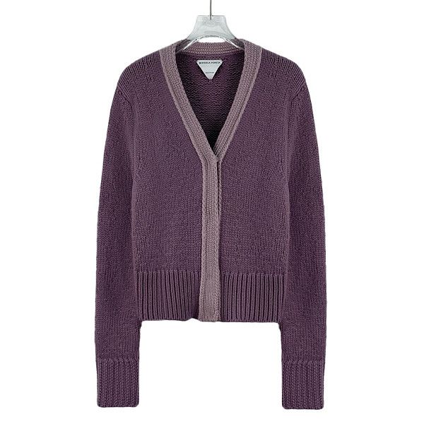 Bottega Veneta Bottega Veneta Lavender Wool Cashmere Cardigan Size M Size M / US 6-8 / IT 42-44 - 1 Thumbnail