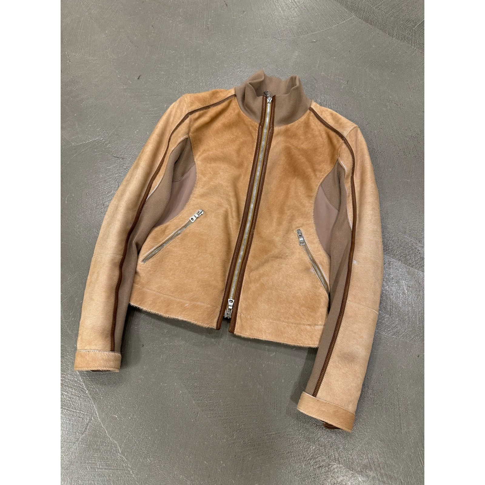 Prada 2000s Prada pony hair hybrid leather biker jacket Size S / US 4 / IT 40 - 3 Thumbnail