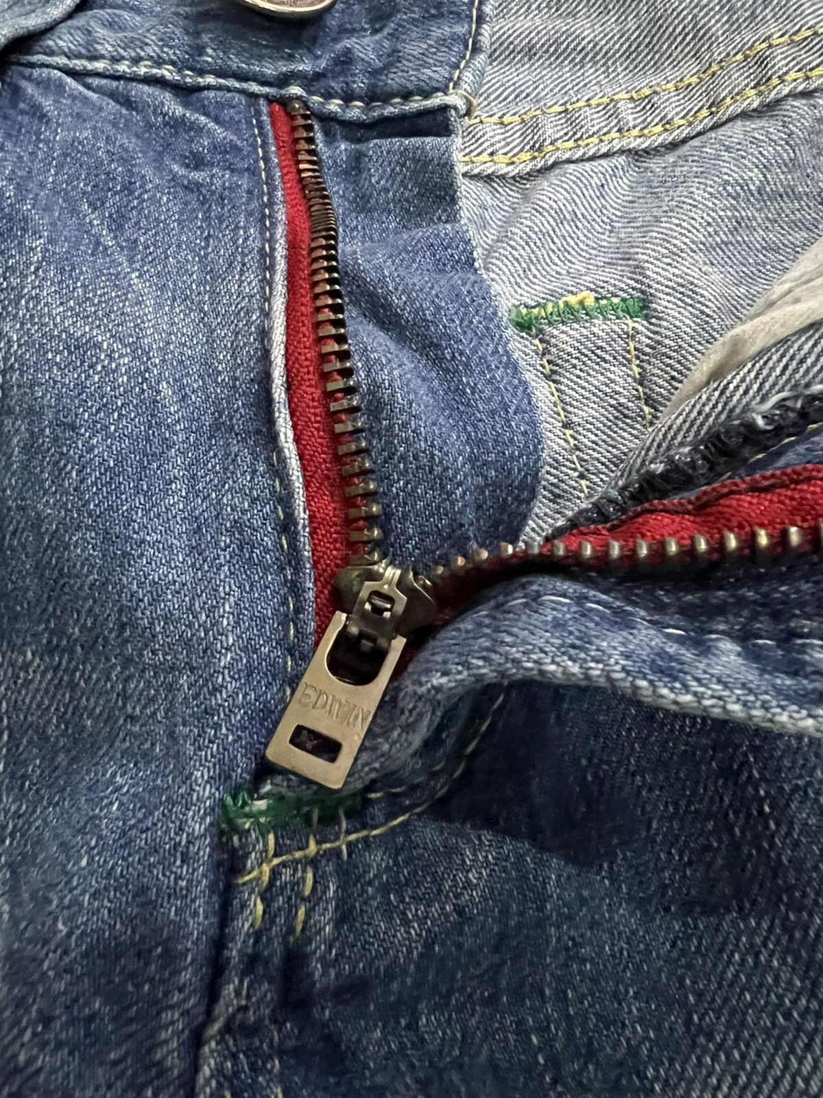 Edwin × If Six Was Nine 🌈Edwin Blue Trip Distressed Jean Japan Size US 30 / EU 46 - 18 Thumbnail