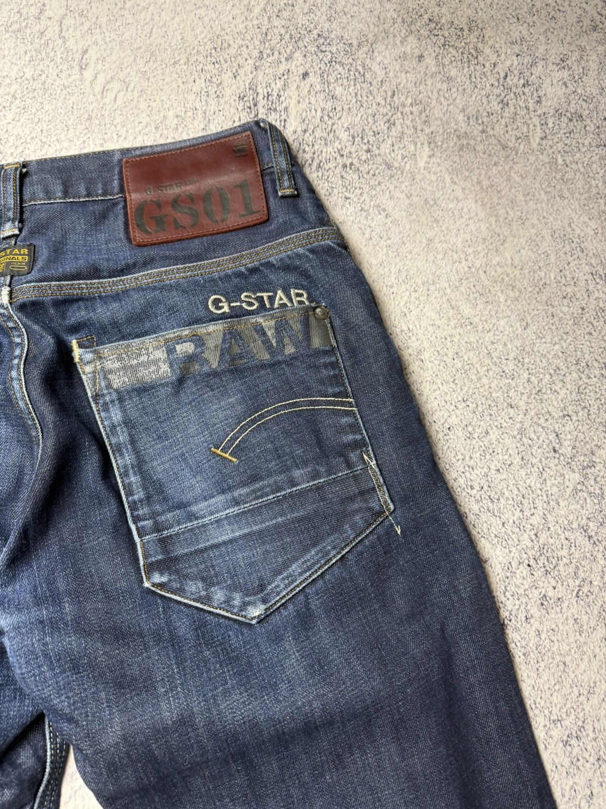 G-Star Vintage G Star Raw Denim Streetwear Jeans Japanese Y2K 30 Size US 31 - 12 Thumbnail