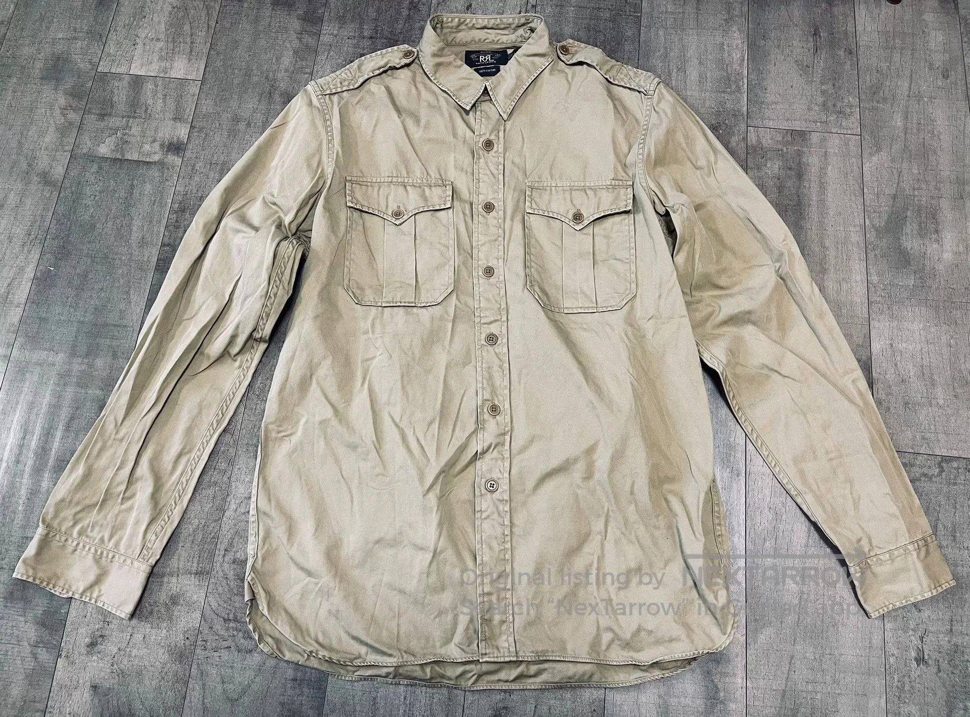 RRL Ralph Lauren RRL Vintage Military Style Shirt. Size US L / EU 52-54 / 3 - 2 Thumbnail