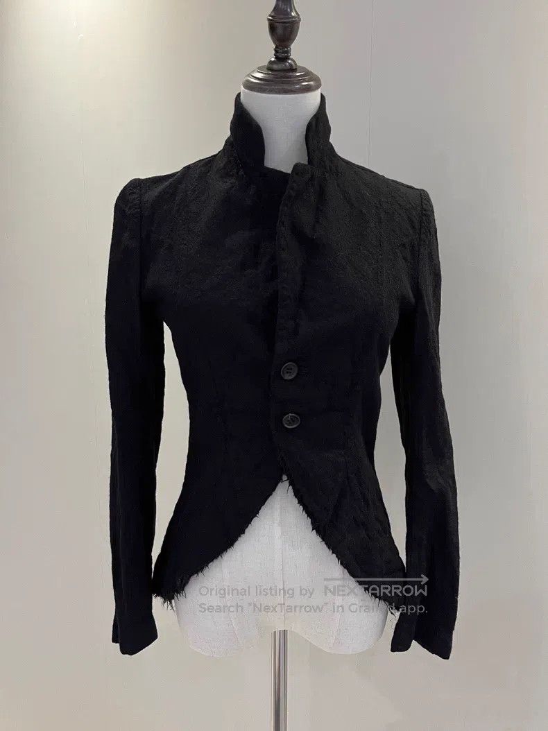 Yohji Yamamoto Yohji Yamamoto Black dovetail felt blazer jacket Size XS / US 0-2 / IT 36-38 - 4 Thumbnail