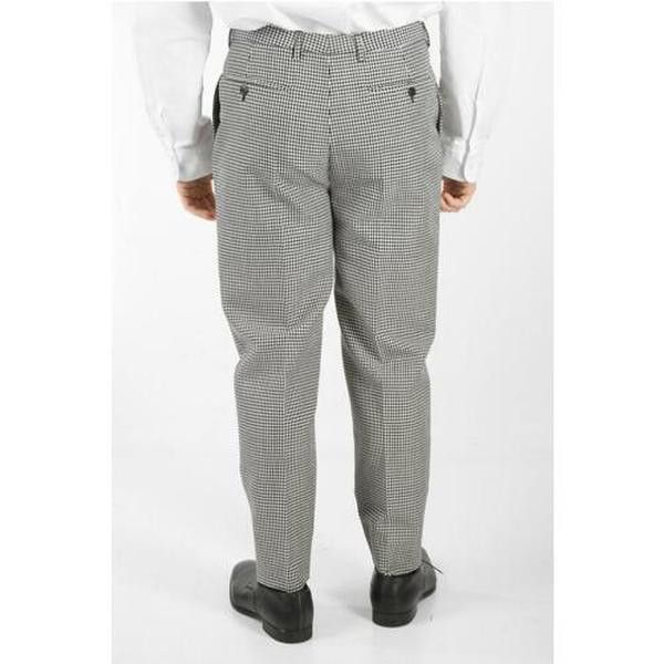 Saint Laurent Paris o1s1wg110824 High-Rise Pants Gingham Mohair in White/Black Size US 38 / EU 54 - 2 Thumbnail