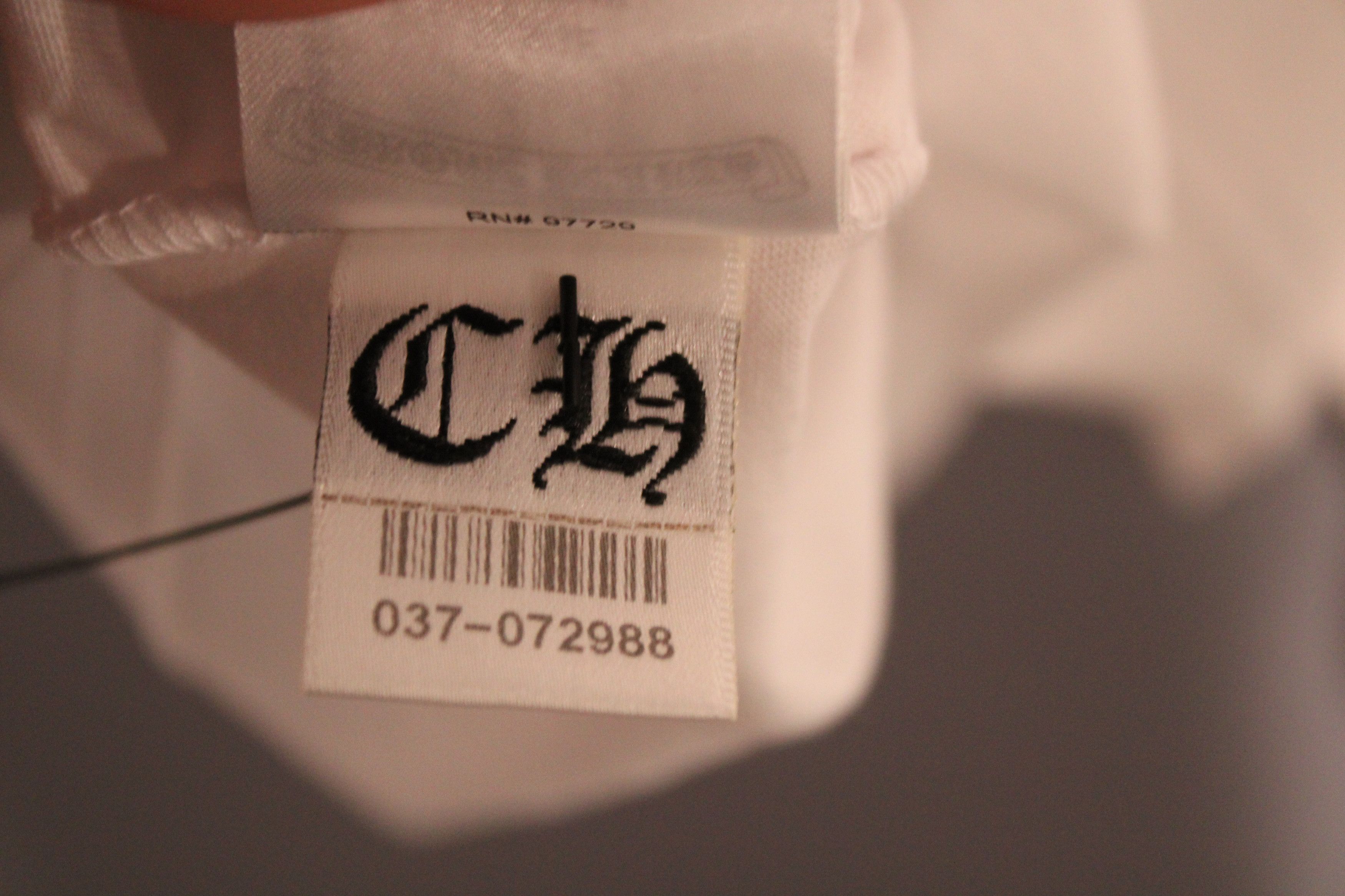 Chrome Hearts CHROME HEARTS WHITE NECK LOGO TSHIRT Size US L / EU 52-54 / 3 - 3 Thumbnail