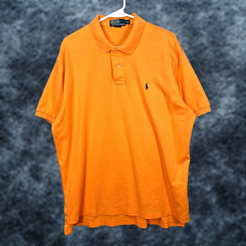 Polo Ralph Lauren Polo Ralph Lauren Orange Mens Cotton Polo Shirt XL Short Sleeve Classic Fit Size US XL / EU 56 / 4 - 1 Thumbnail