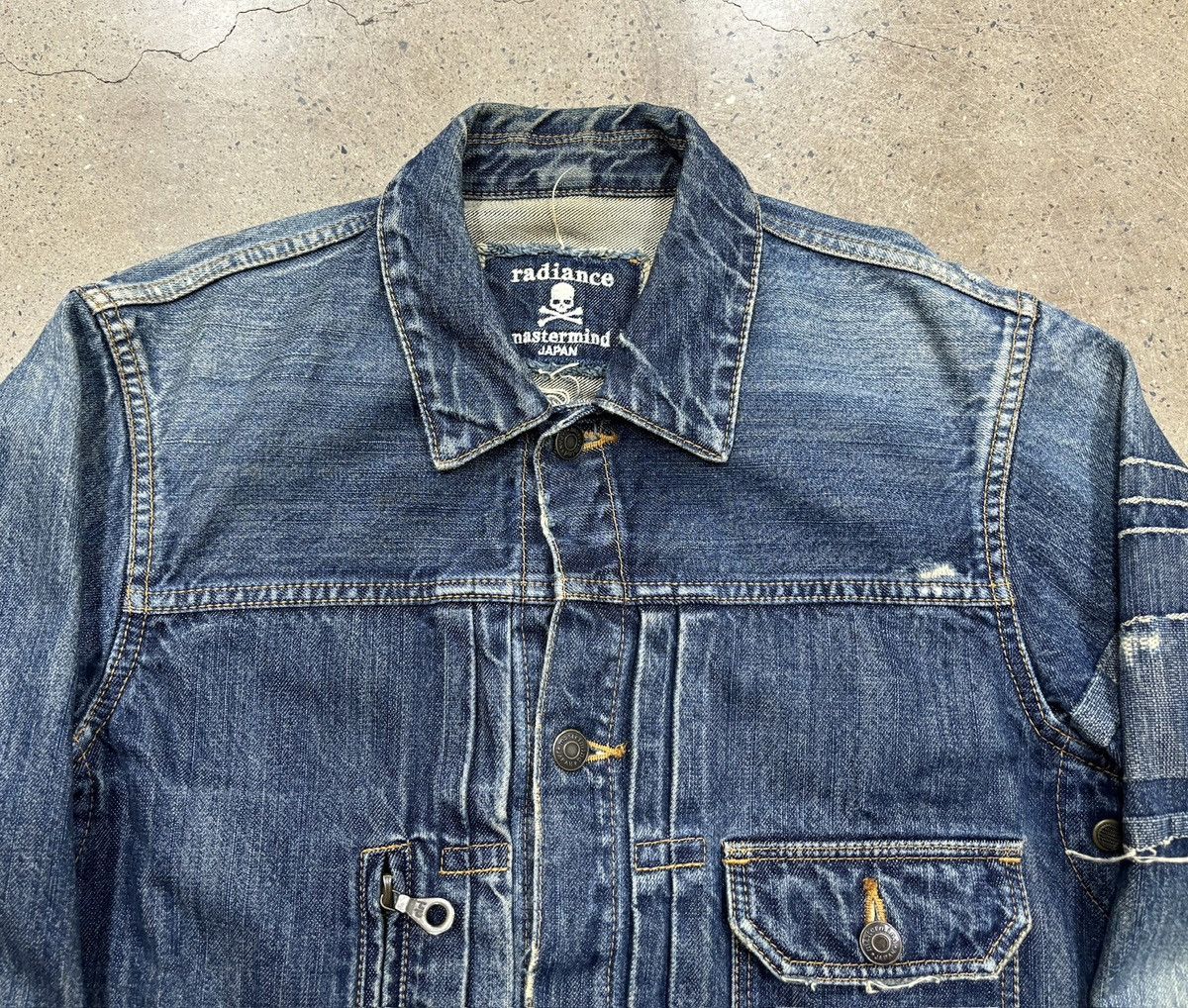 Mastermind Japan Mastermind Japan MMJ 11ss Radiance 13oz Damaged Denim Jacket Size US M / EU 48-50 / 2 - 4 Thumbnail