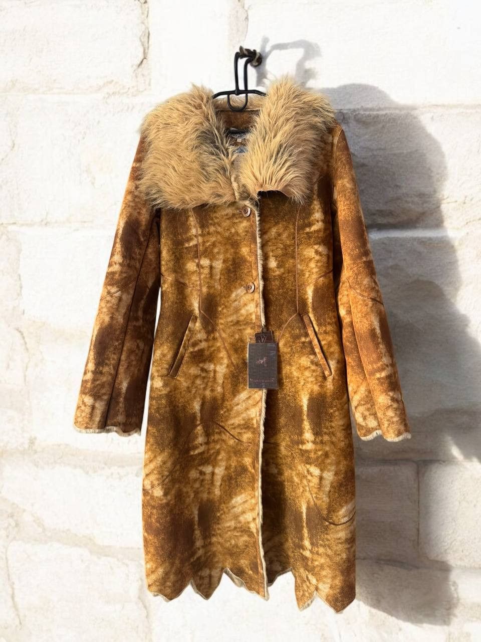 Japanese Brand × Vintage Japanese Vintage Faded/Washed Y2K Faux Fur Sheepskin Coat Size L / US 10 / IT 46 - 2 Thumbnail