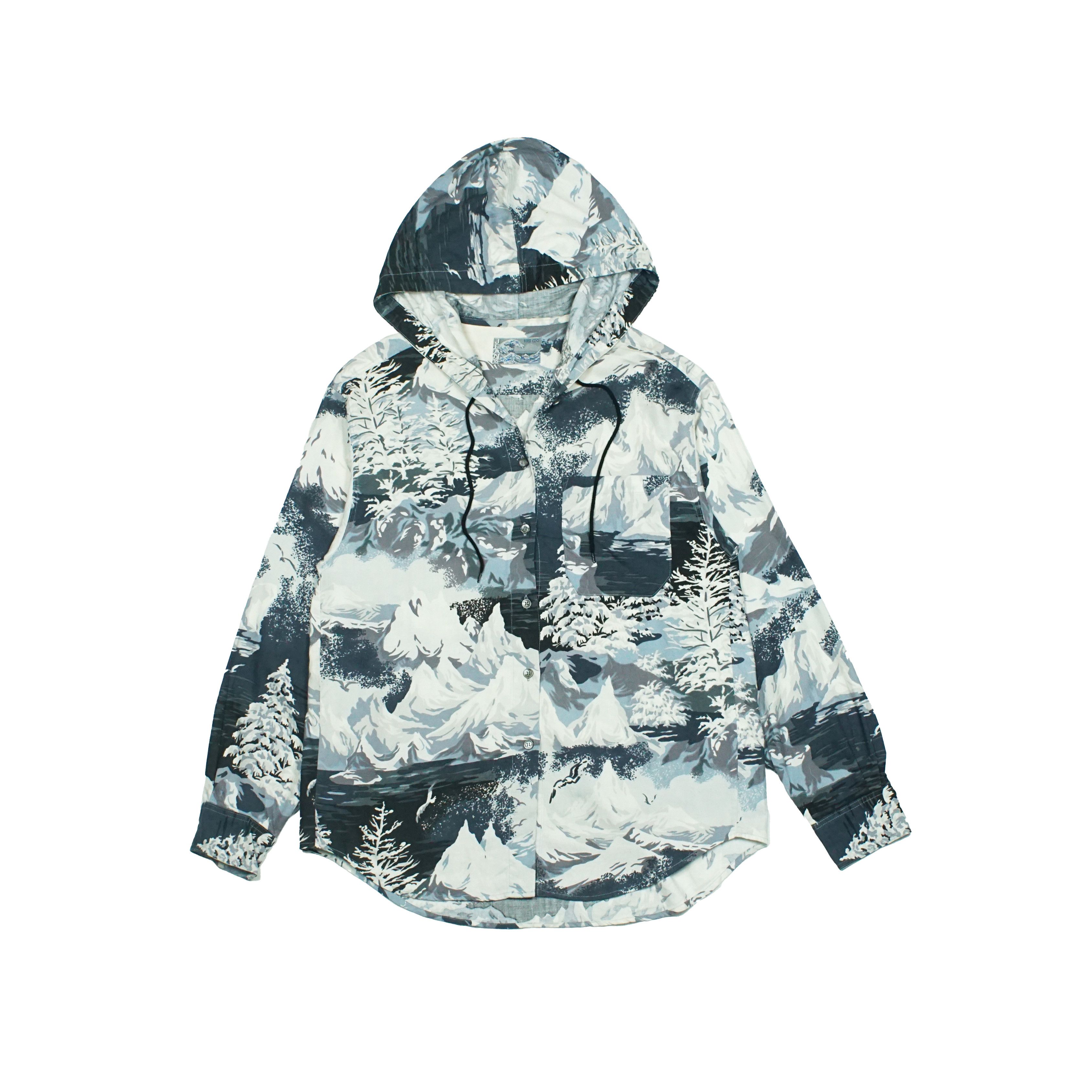Kenzo *NoTariff 90s Kenzo Printed Hooded Shirt Size US S / EU 44-46 / 1 - 1 Thumbnail