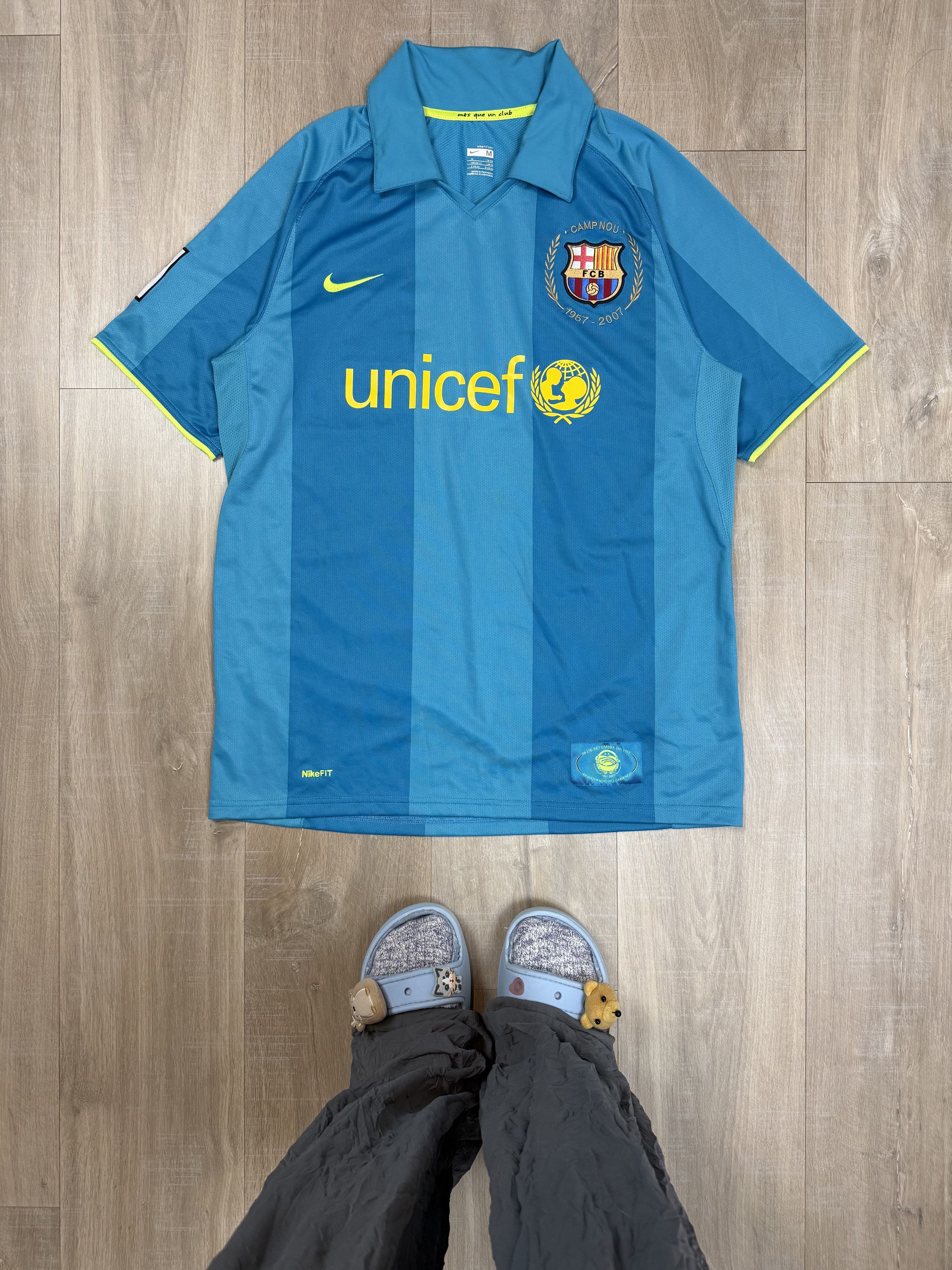 Nike FC Barcelona 2007/2008 Away Football Soccer Jersey