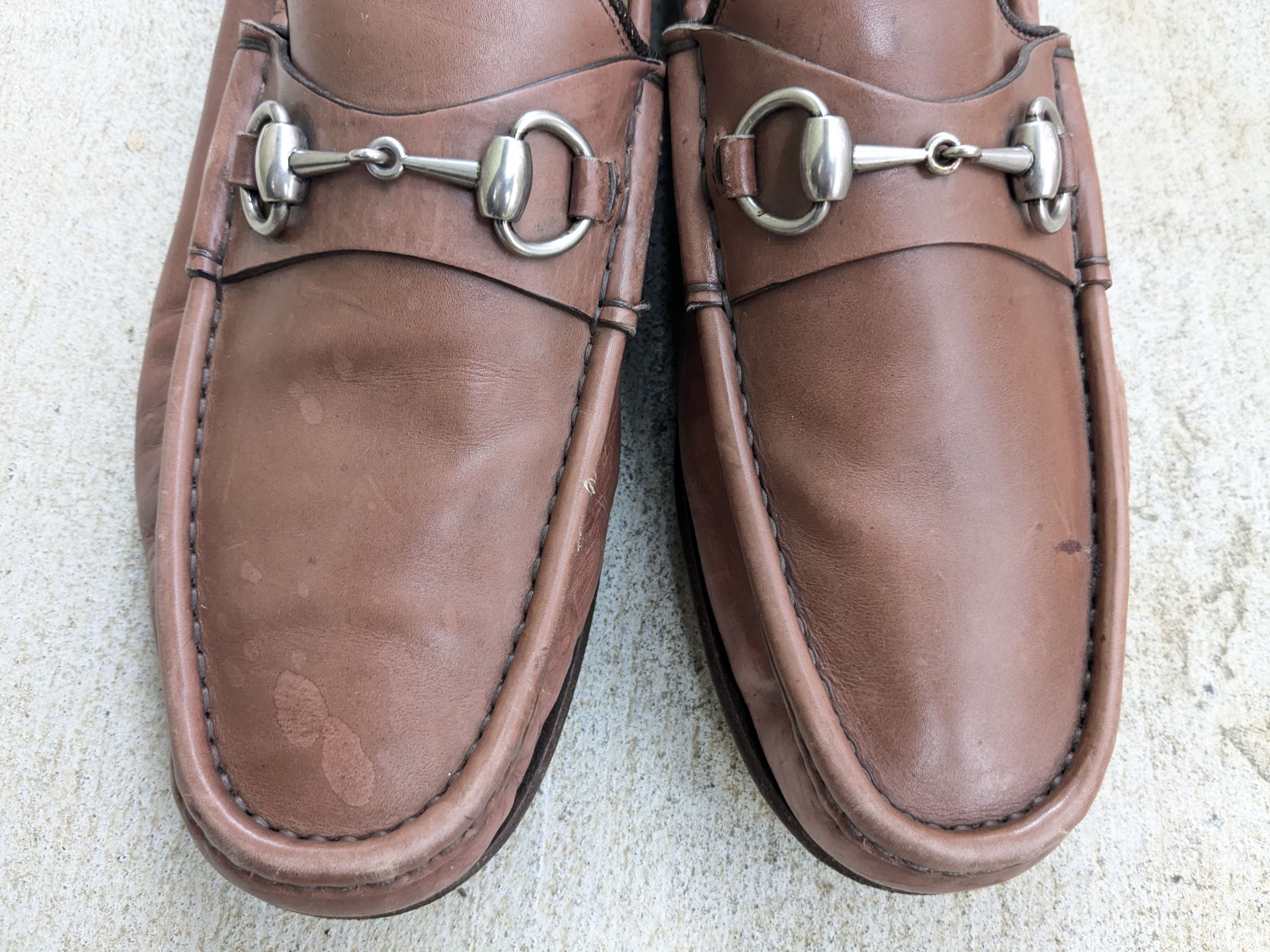 Gucci Gucci Horsebit Loafers Brown Leather 10 Rubber Size US 10 / EU 43 - 3 Thumbnail