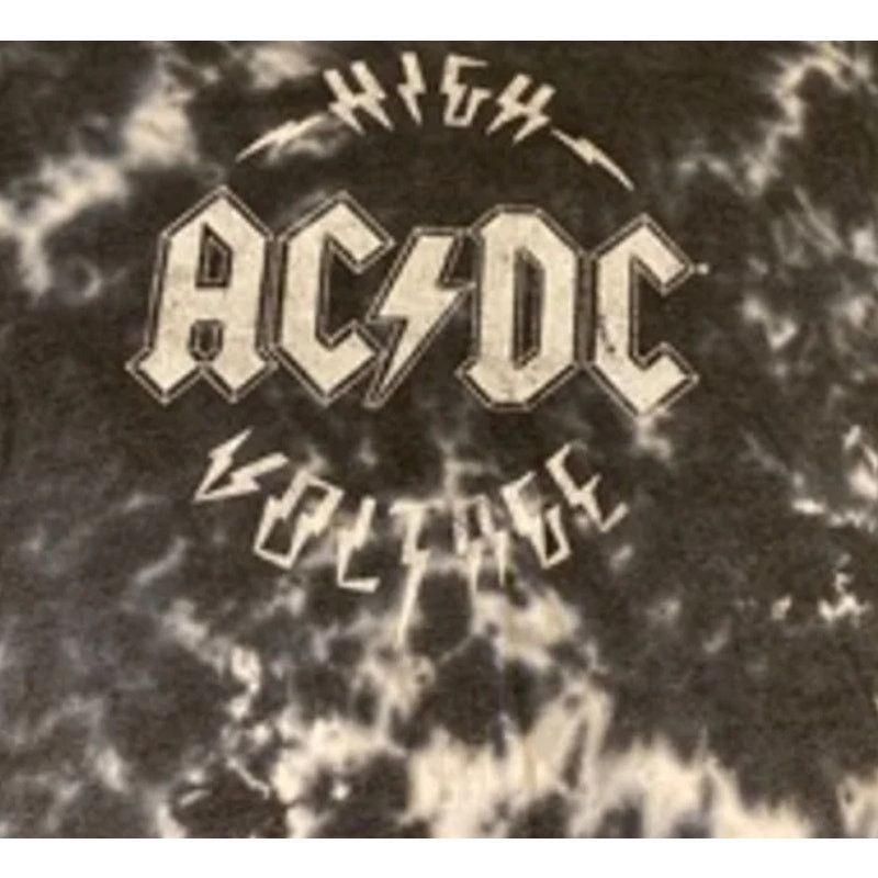 Other Rock Band High Voltage Tie Dye Graphic Tee Black AC/DC 3X Size 3XL / US 20-22 - 3 Thumbnail