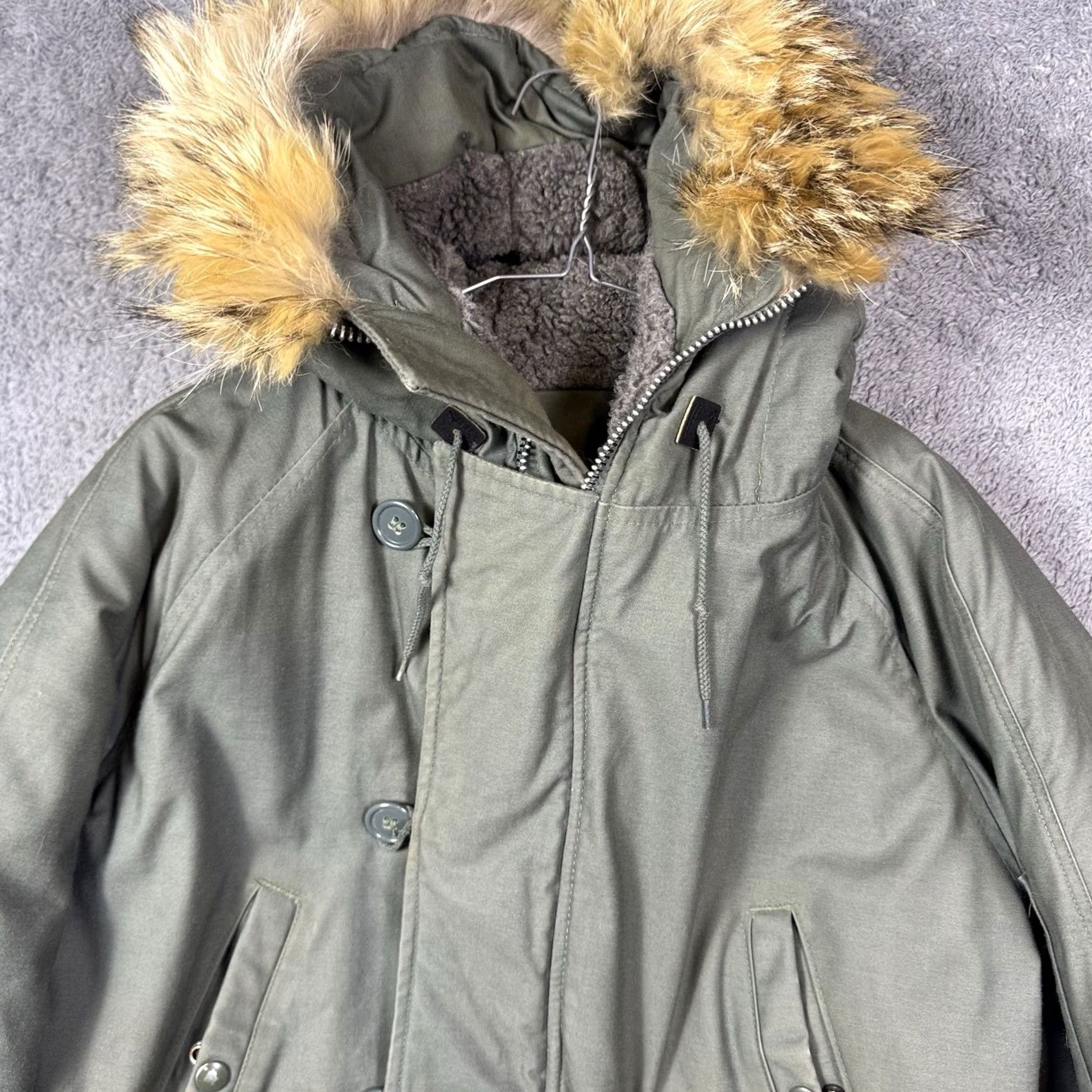 Vintage N-3B/F Parka Extreme Cold Weather Spiewak Golden Fleece Men L Fur Hood Scovill Size US L / EU 52-54 / 3 - 4 Thumbnail