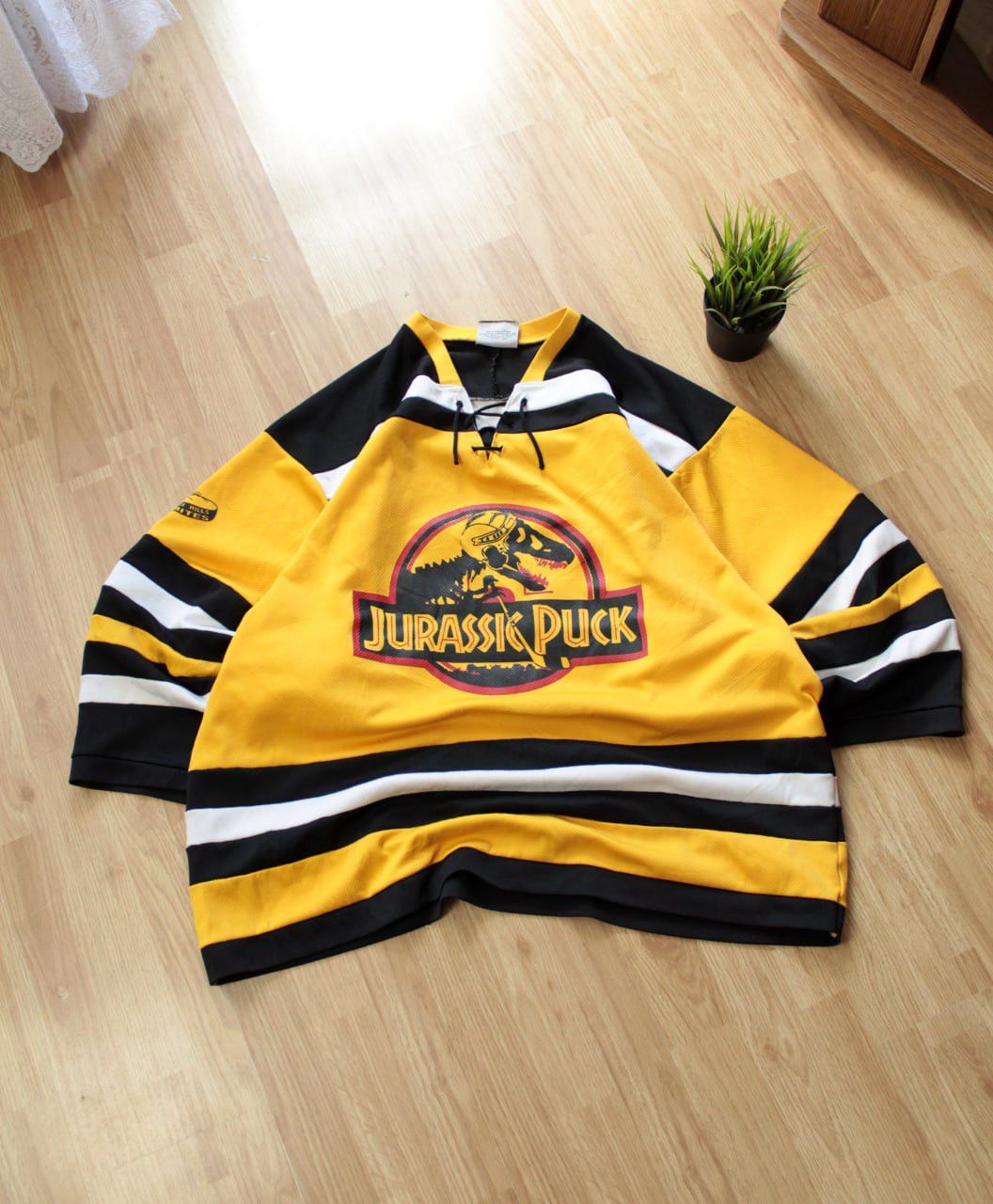 NHL 🔥 Jurassic Puck NHL Vintage Jersey Shirt Rugby Hockey USA Size US XL / EU 56 / 4 - 1 Thumbnail