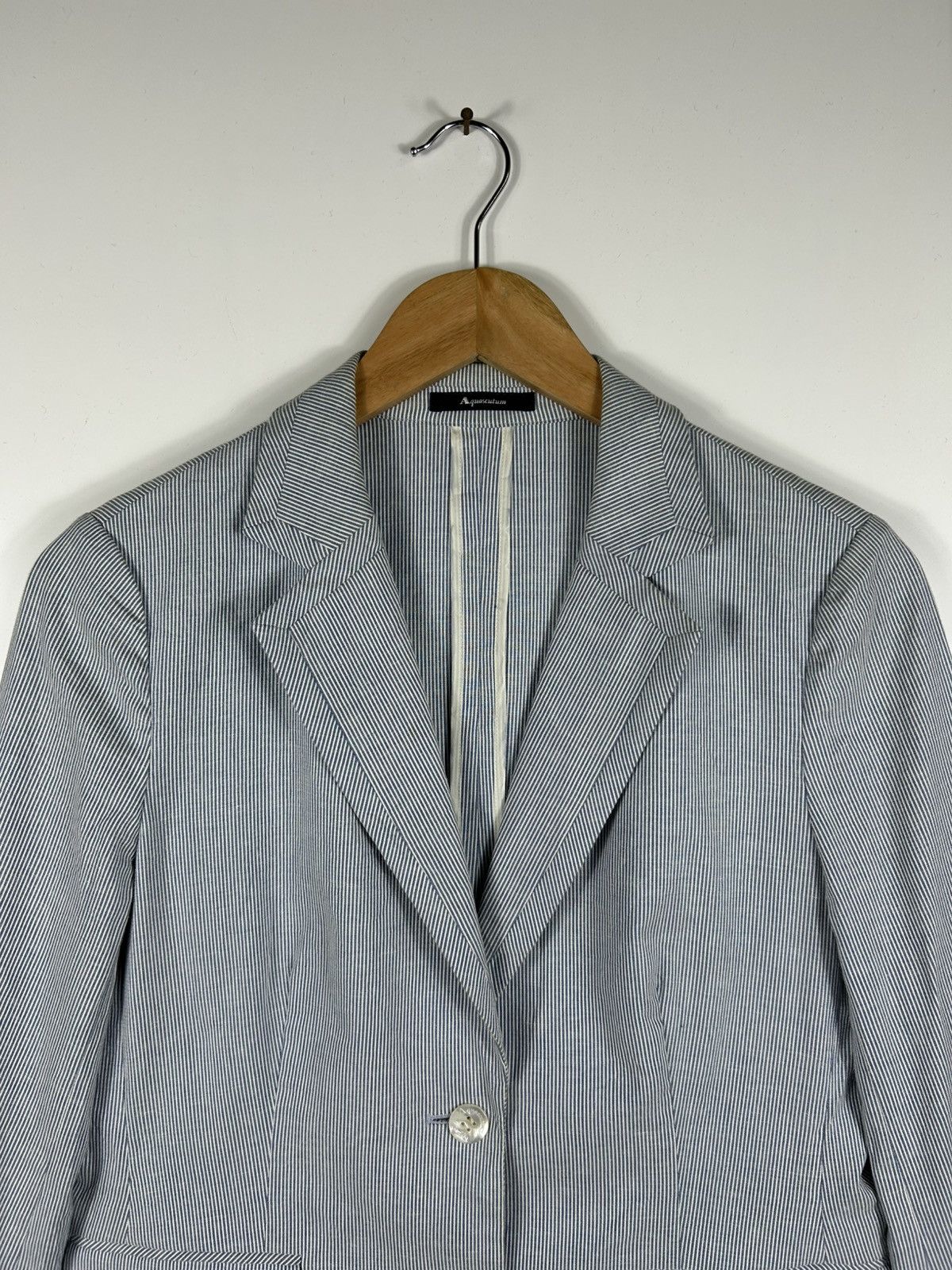 Aquascutum × Vintage 🔥Aquascutum London Hickory Stripes Single Breast Coat Size S / US 4 / IT 40 - 4 Thumbnail