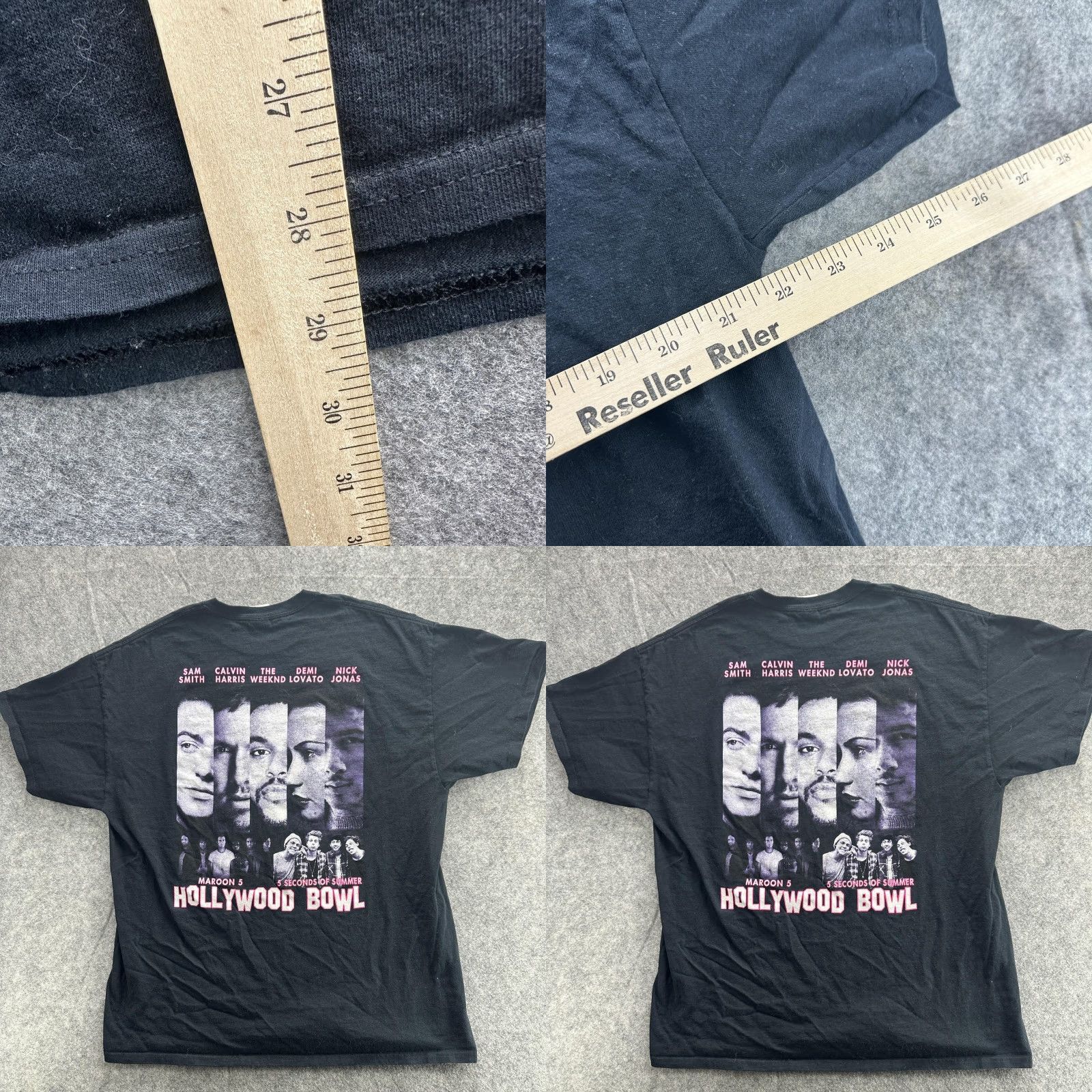 Gildan VINTAGE Gildan Music Concert T-Shirt Men XL Black Hollywood Bowl 2015 Demi Lovato Maroon 5 Size US XL / EU 56 / 4 - 8 Thumbnail