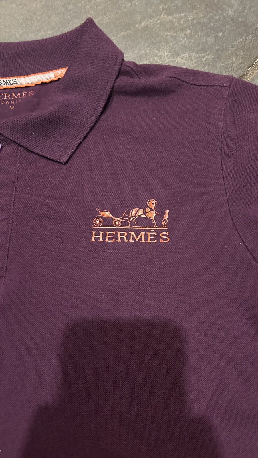 Hermes Hermes purple polo designer Size US M / EU 48-50 / 2 - 2 Thumbnail