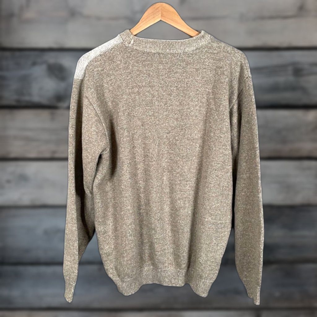 Haggar VINTAGE Haggar Tour Golf Motif Sweater Adult Large Beige Heavyweight Knit Pullover Crew Neck Mens Regular 90s Size US L / EU 52-54 / 3 - 1 Thumbnail