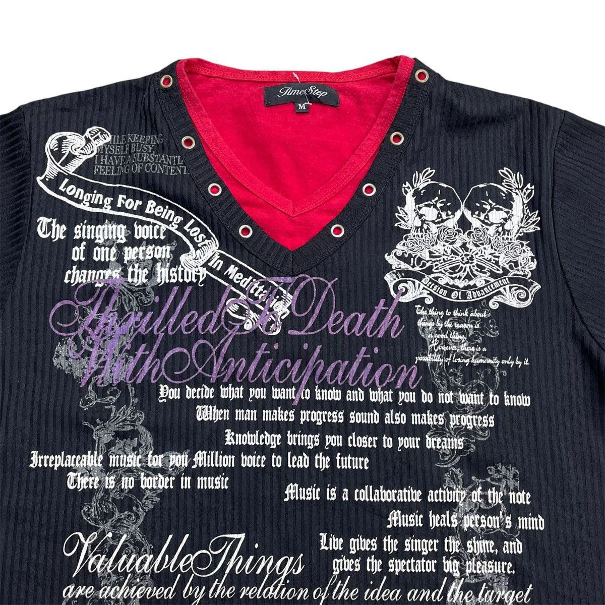 14th Addiction × If Six Was Nine × Le Grande Bleu (L.G.B.) Y2K Poem Time Step Gothic Grunge Punk Style Tee Ifsixwasnine Size US M / EU 48-50 / 2 - 2 Thumbnail
