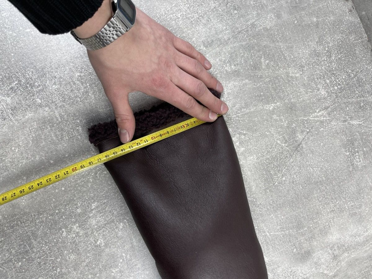 Jimmy Choo Jimmy Choo Belted Hight Shearling Leather Burgundy Boots Size US 7 / IT 37 - 14 Thumbnail