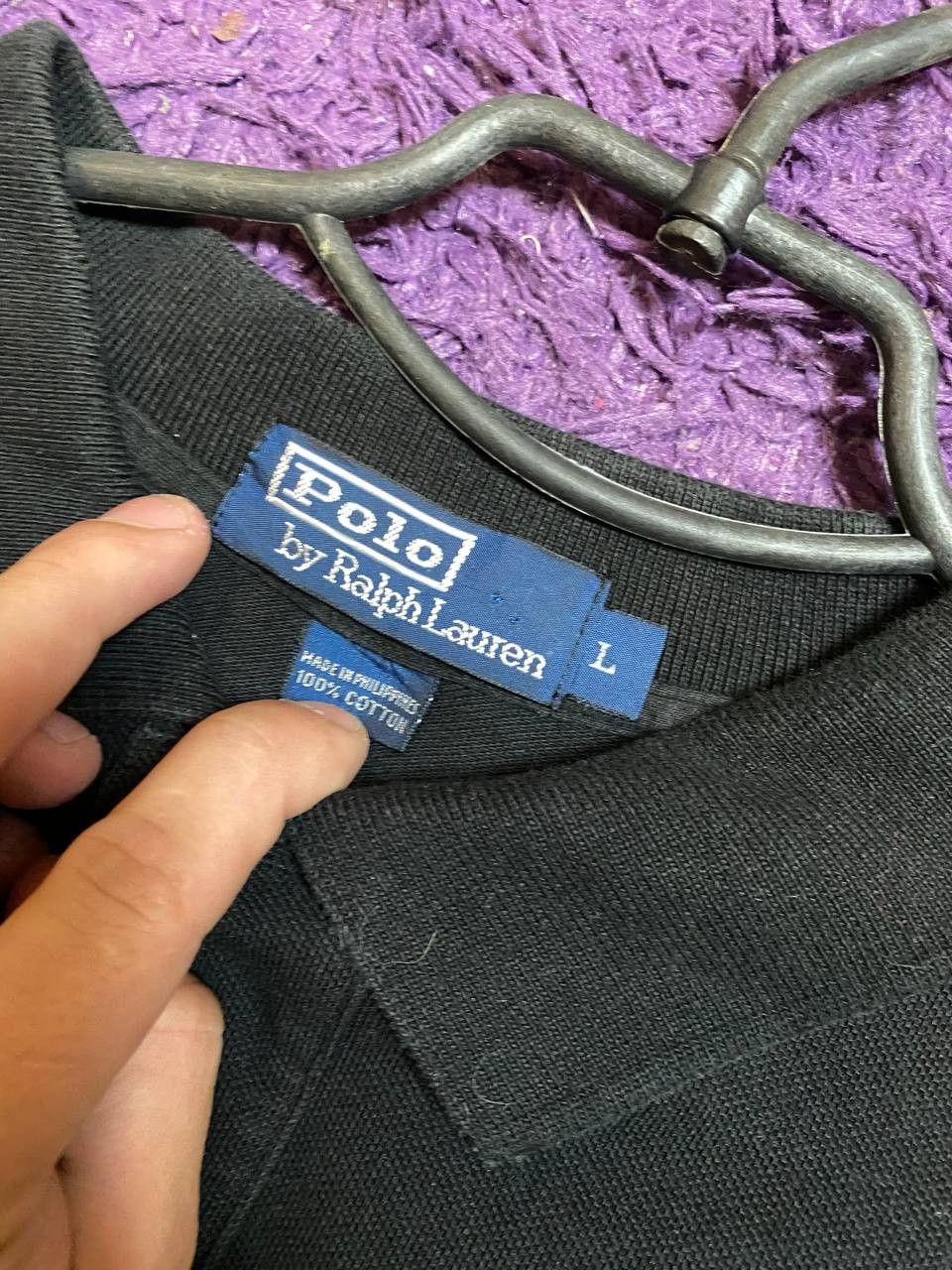 Polo Ralph Lauren Y2K Long Sleeve black Polo by Ralph Lauren Vintage Size US L / EU 52-54 / 3 - 2 Thumbnail