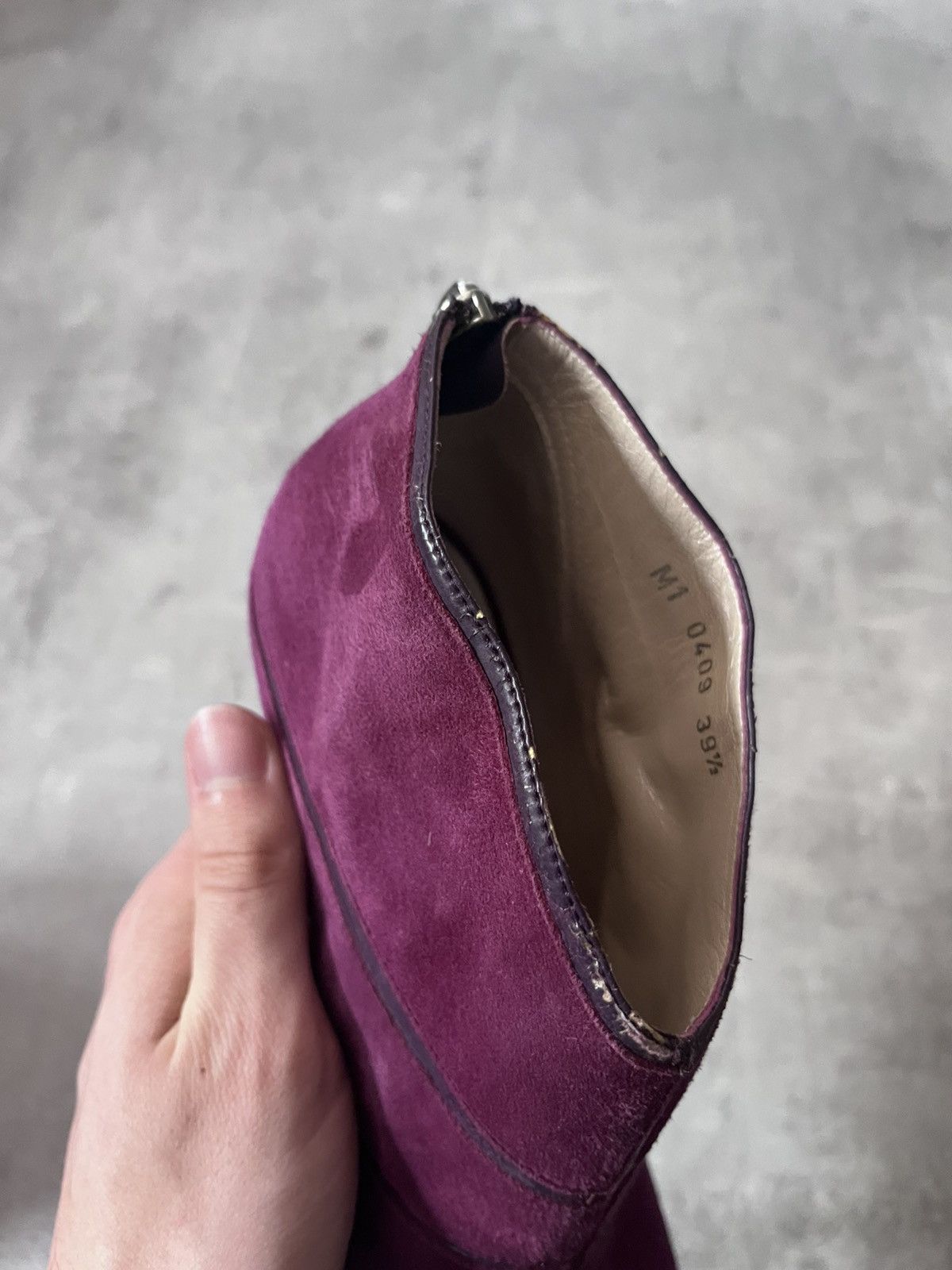 Dior Christian Dior ankle heels purple leather suede Size US 9.5 / IT 39.5 - 18 Thumbnail