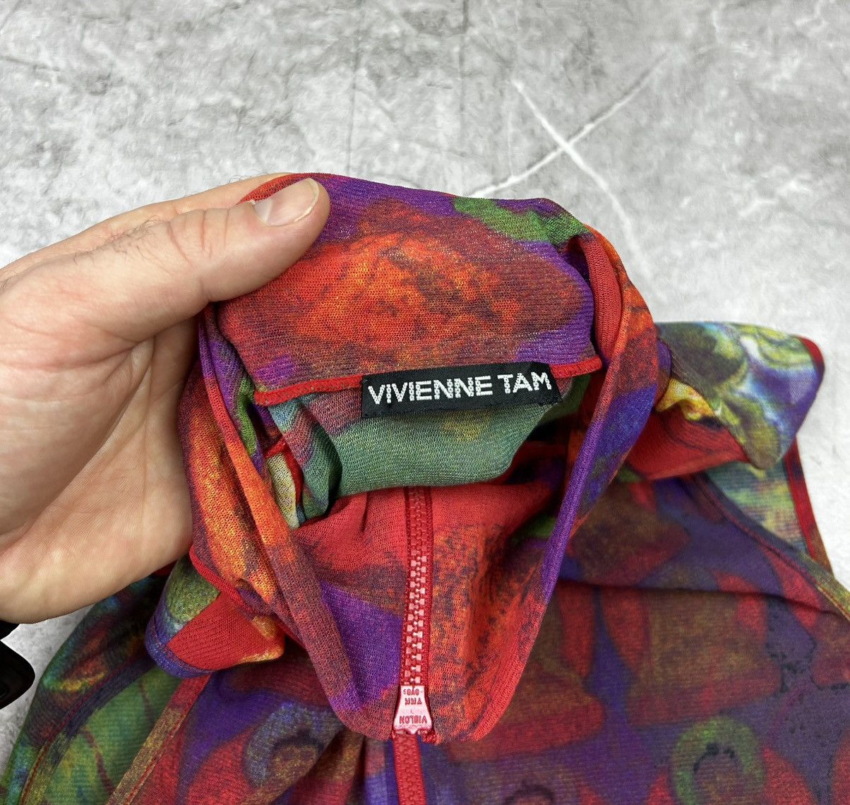 Vivienne Tam ARCHIVE S/S 1997 VIVIENNE TAM MESH FULLPRINT Buddha TANKTOP Size S / US 4 / IT 40 - 6 Thumbnail